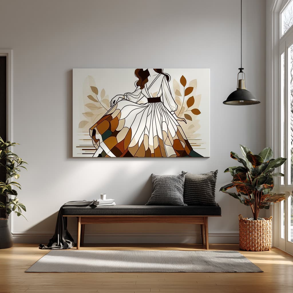 Elegant Fashion Illustration Art Print – Modern Feminine Wall Décor — alternate view