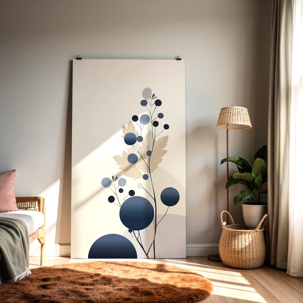 Stylish Woman Illustration Art Print – Modern Boho Wall Décor — alternate view