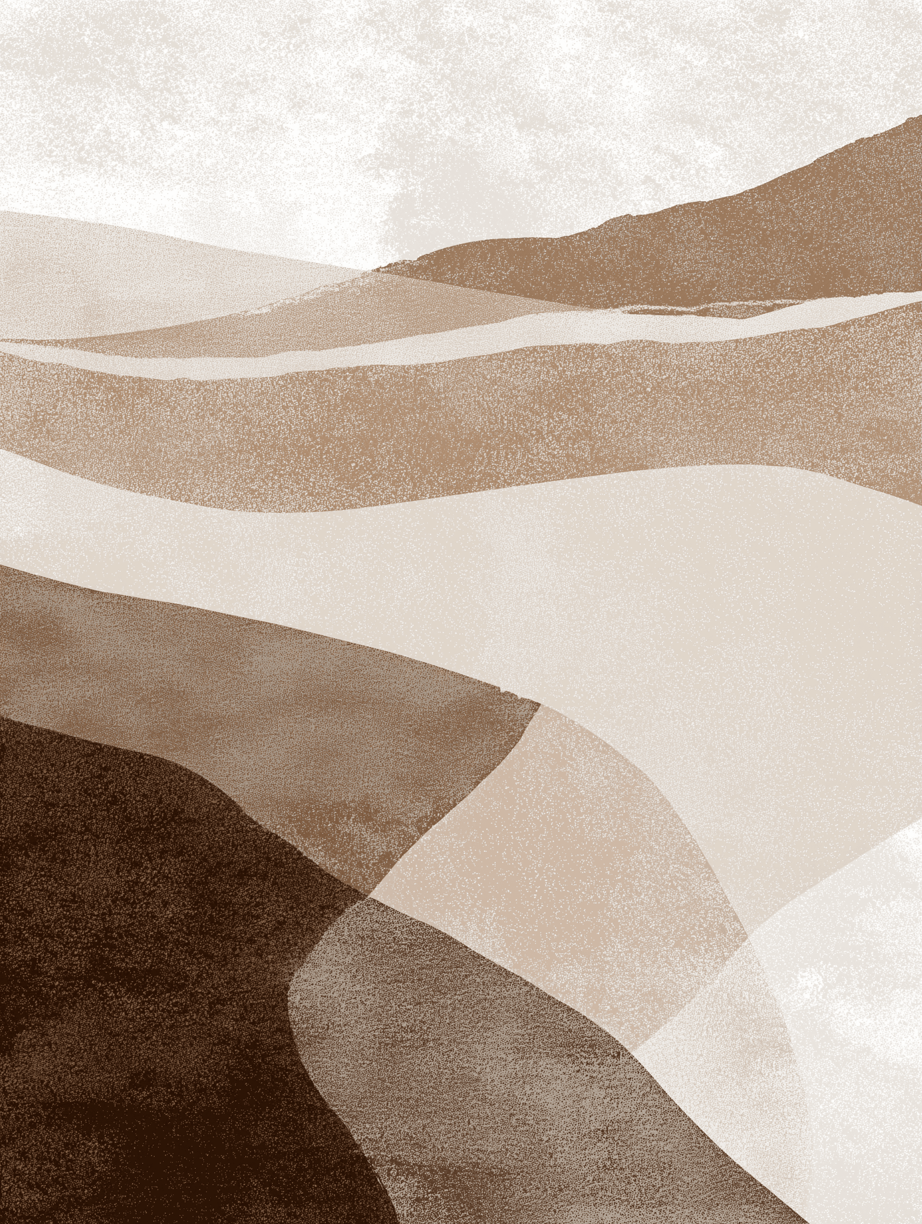 Minimalist Abstract Landscape – Earth Tone Wall Art