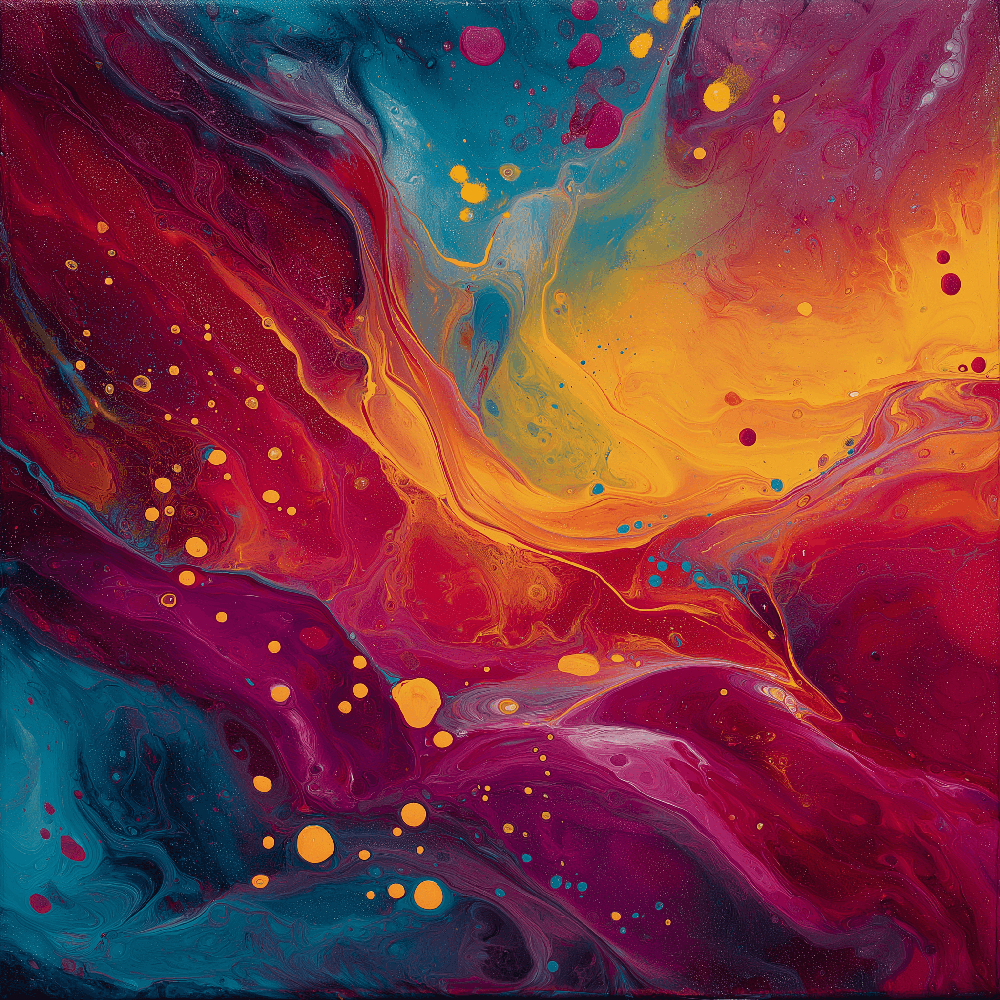 Vibrant Fluid Abstract Art – Modern Color Explosion