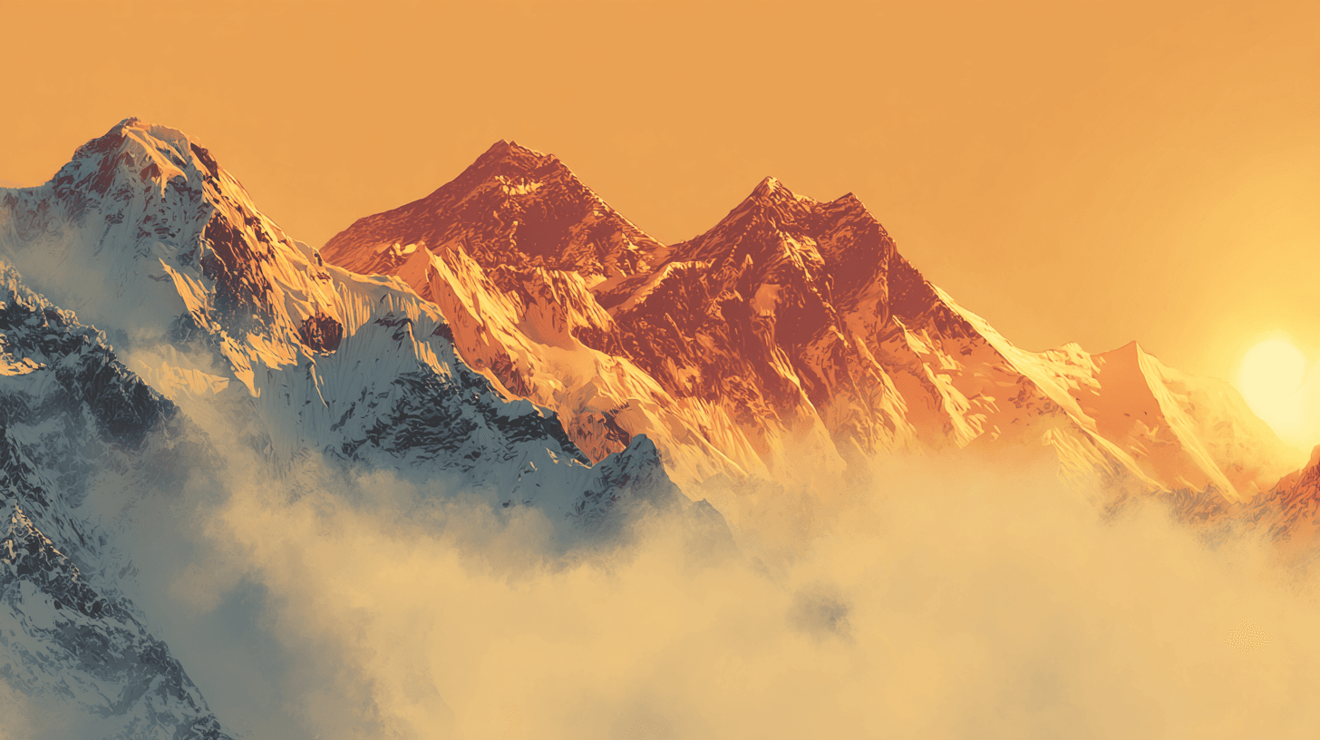 Golden Summit – Sunrise Over Majestic Mountain Peaks Wall Art