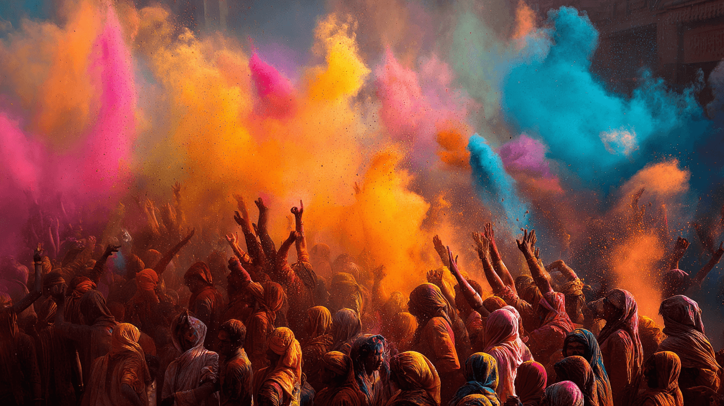 Holi Festival Color Celebration Wall Art