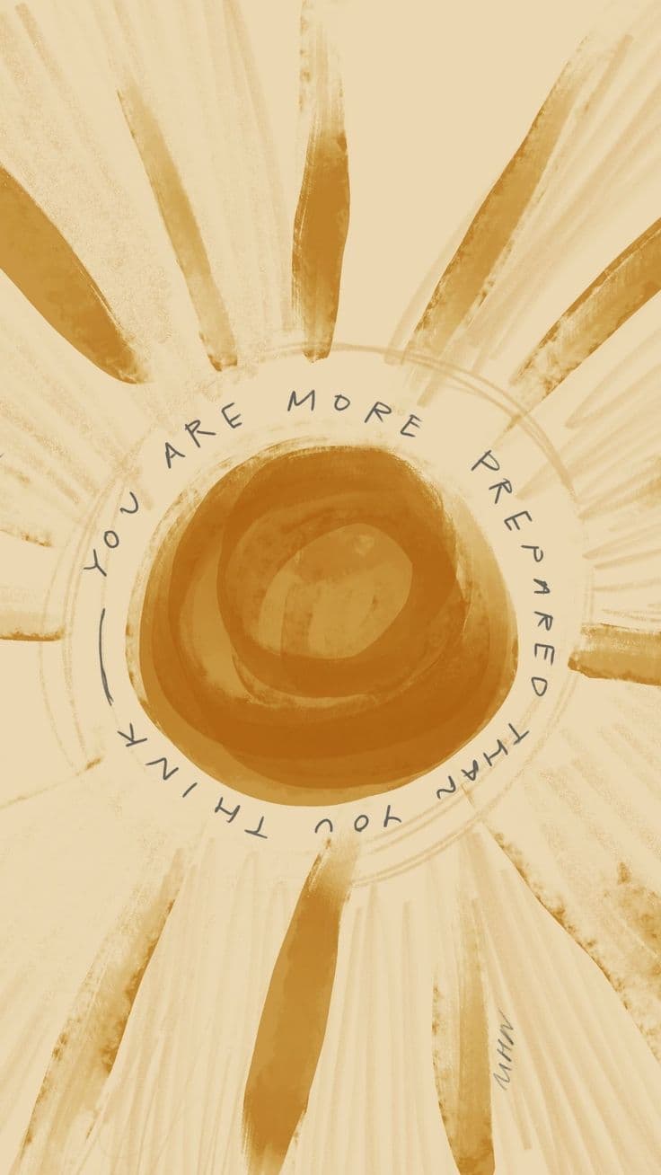 You Are More Prepared Than You Think Wall Art – Minimal Sun Affirmation Print